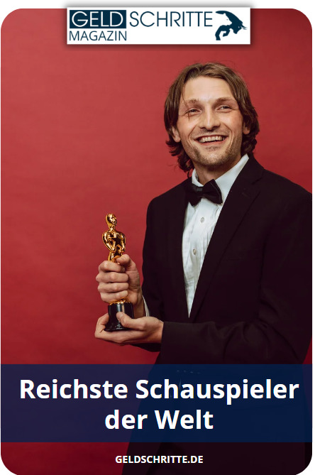 Ein Mann hält einen Oscar hoch und hälts sich für den Reichsten Schauspieler der Welt